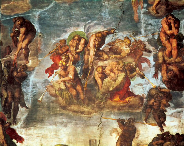  米开朗基罗·博那罗蒂 Michelangelo di Lodovico Buonarroti Simoni——最后的审判 局部 (6)